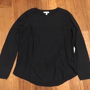 Croft & Barrow Textured Black Sweater
